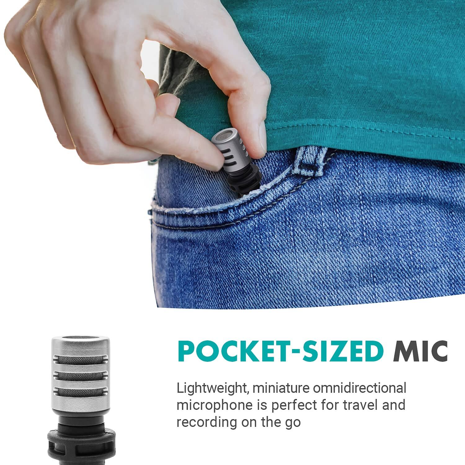 POCKET-SIZED MIC

Lightweight, miniature omnidirectional microphone is perfect for travel and recording on the go