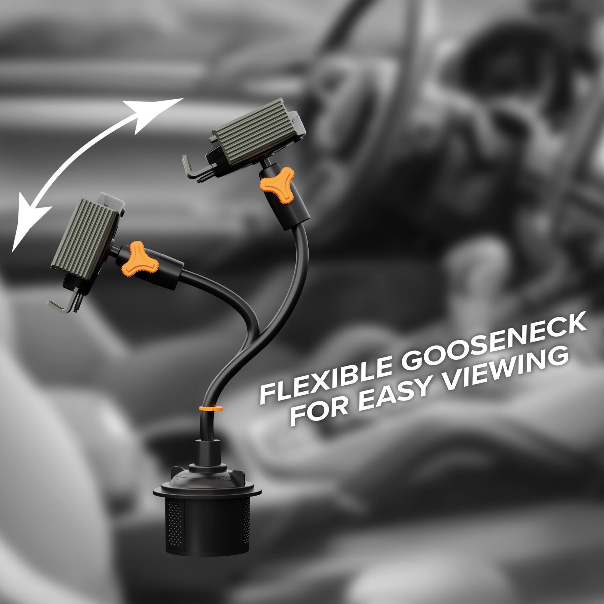 FLEXIBLE GOOSENECK FOR EASY VIEWING