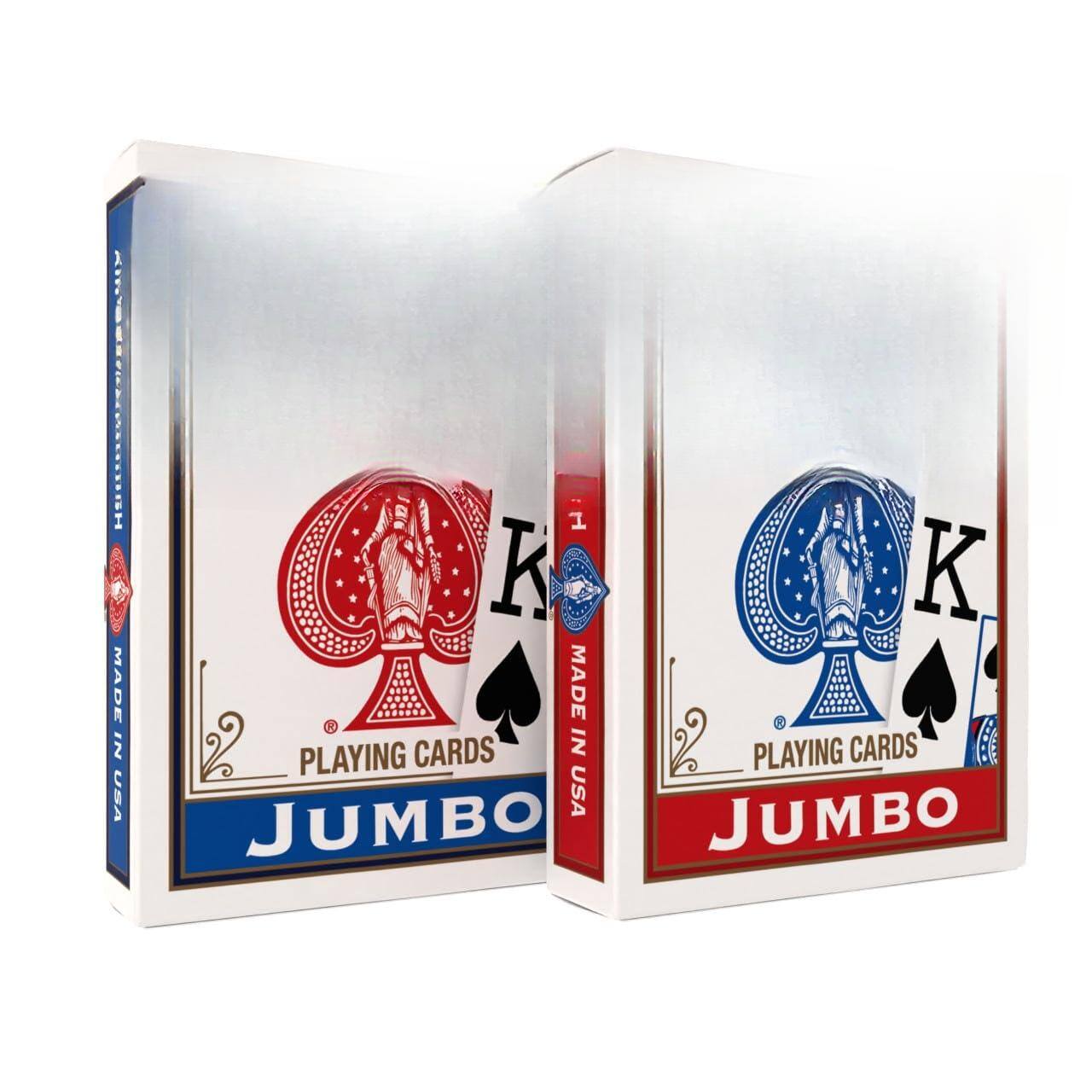 MADE IN USA  
PLAYING CARDS  
JUMBO  

MADE IN USA  
PLAYING CARDS  
JUMBO