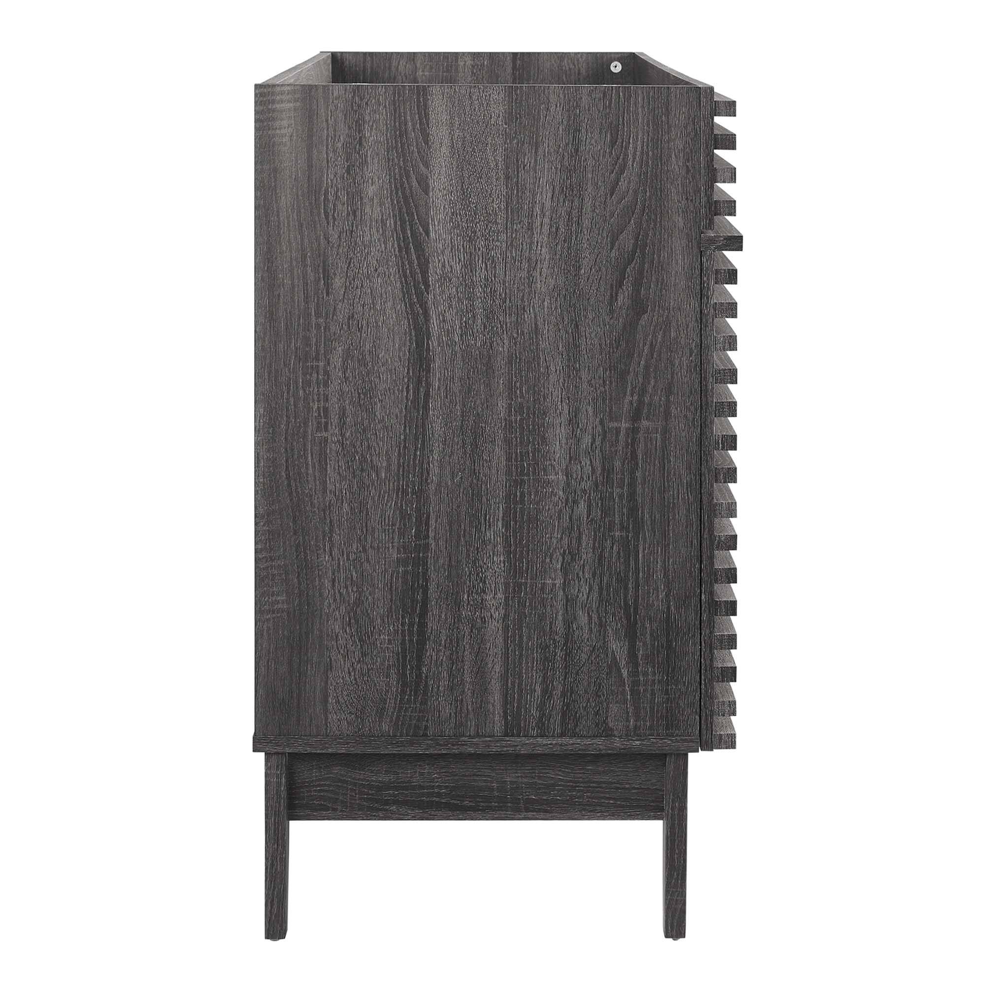 Alt View 1. Modway - Render 48" Bathroom Cabinet Basin Not Included by Modway - Charcoal.