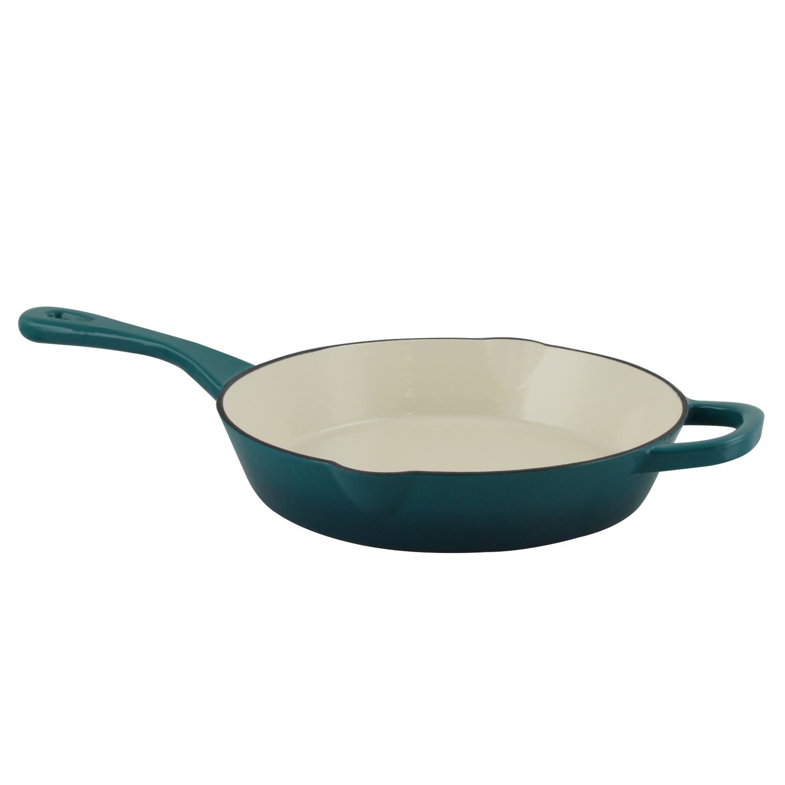 Alt View 4. Crockpot - Crock Pot Artisan 10 in. Round Enameled Cast Iron Skillet in Teal Ombre - Teal.