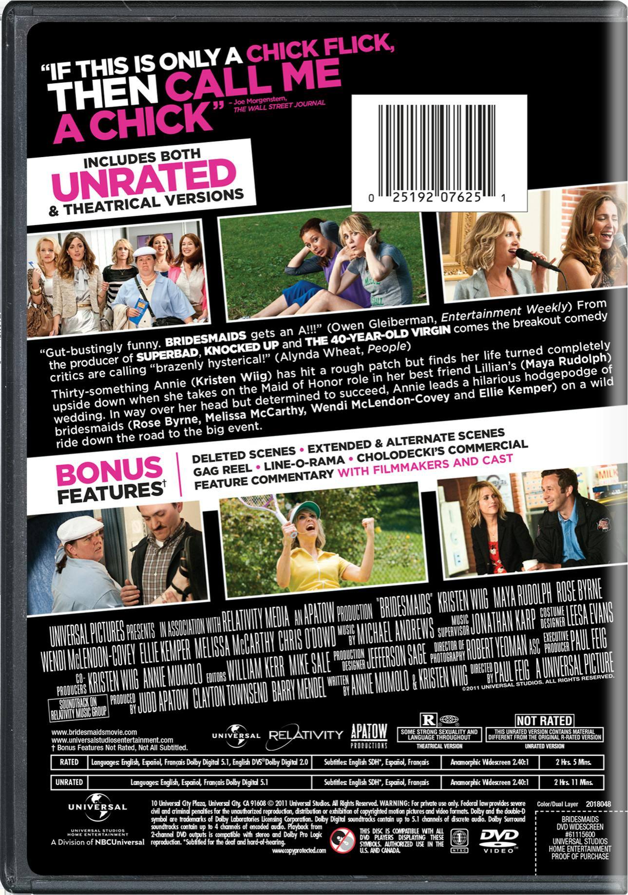 Angle. Bridesmaids (Unrated Edition) [DVD].