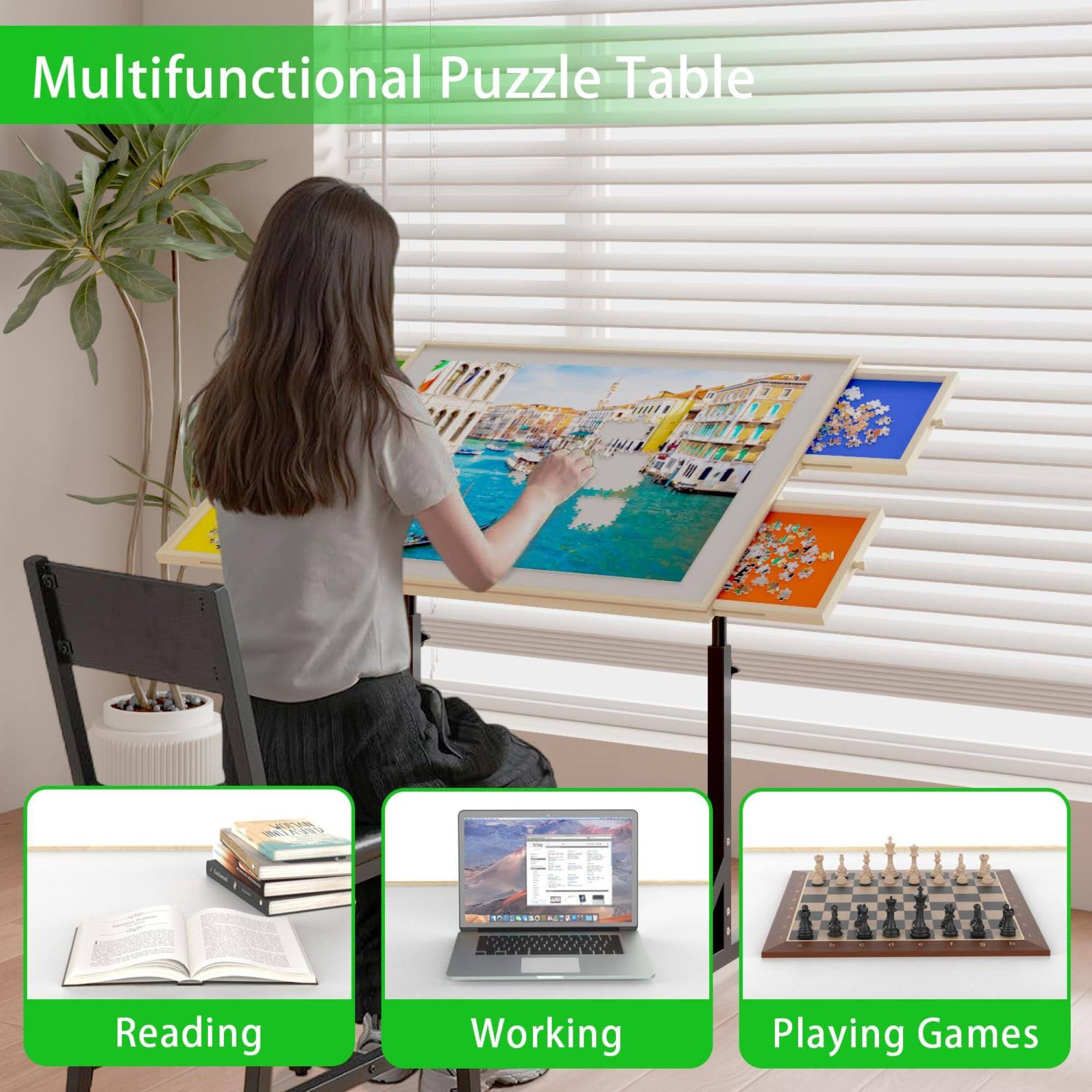 Multifunctional Puzzle Table

Reading  
Working  
Playing Games