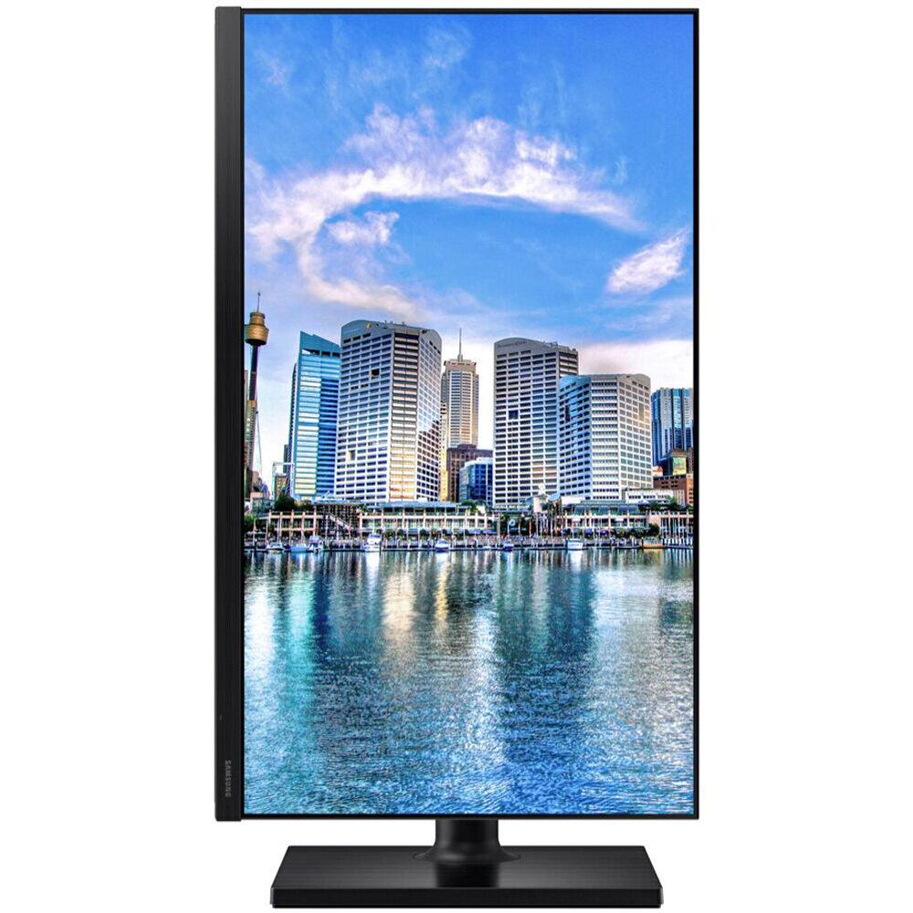 Back. Samsung - Samsung T45F 27" Borderless IPS Panel Adjustable Professional FHD Monitor (HDMI, USB, DisplayPort) - Black.
