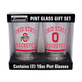 Logo Brands - Ohio State Buckeyes 16oz. Pint Glass Two Pack - Multicolor