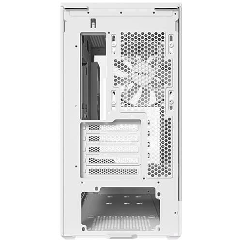 Alt View 4. Antec - C2M ARGB WHITE 270° Full-view Tempered Glass Compact MicroATX PC Case, 2 ARGB PWM Fans Included, Support 360mm Radiator - White.