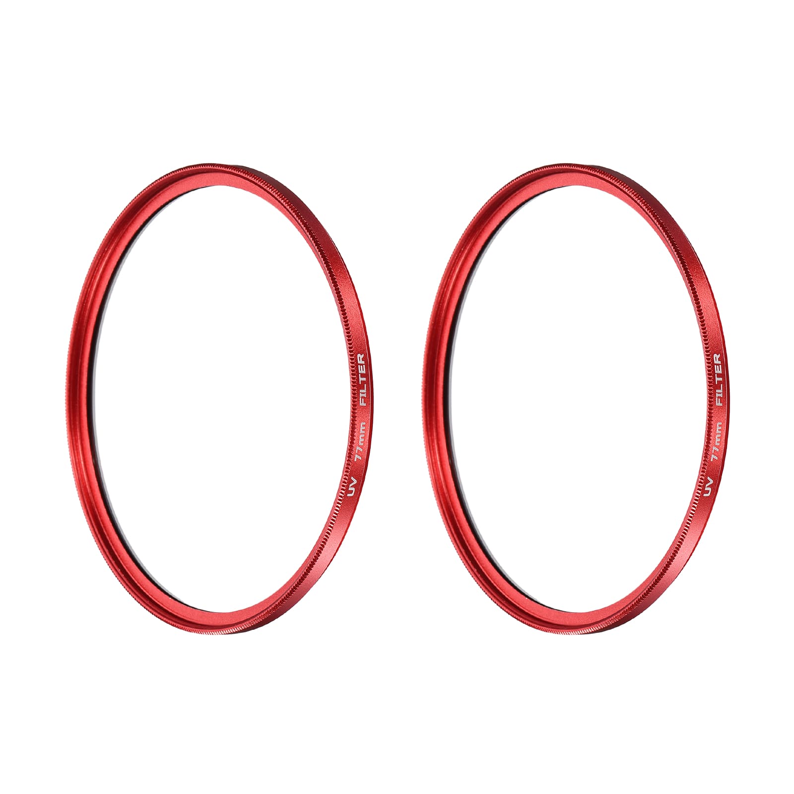 Unique Bargains - 77mm Ultra Slim Lens Filter 2pcs, Multi Coating Aluminum Circular Screw-in Protection for Photography