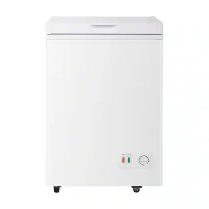Front. Vaczon - 4.2 Cubic Feet Chest Freezer, Small Deep Freezer with Mechanical Temperature Control,Ideal for Kitchen, Dorm, or Garage - White.