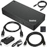Lenovo - ThinkPad USB Type-C Dock Gen 2 (40AY0090US) with HDMI and DisplayPort Cables and AOM Starter Bundle