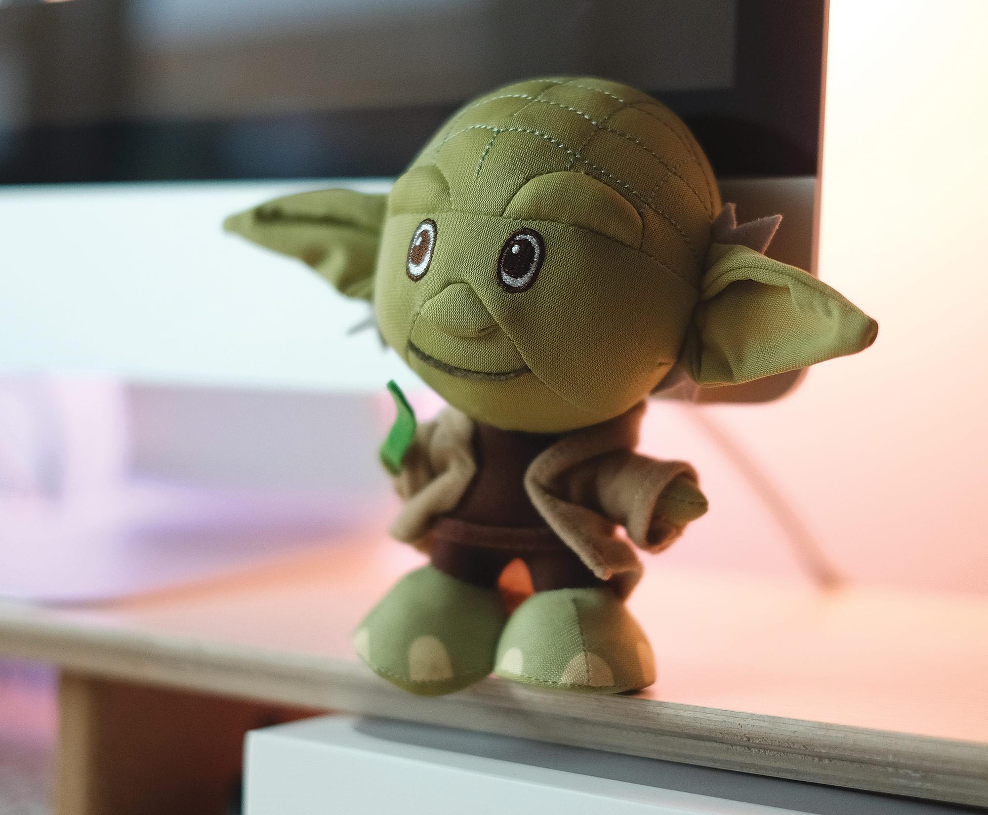 Alt View 4. Star Wars - Star Wars Yoda Stylized Plush Character And Enamel Pin | Measures 7 Inches Tall - Green.