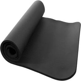 Power Systems - Premium Club Mat 56" - Durable, Cushioned & Easy-Clean Fitness Mat - Black