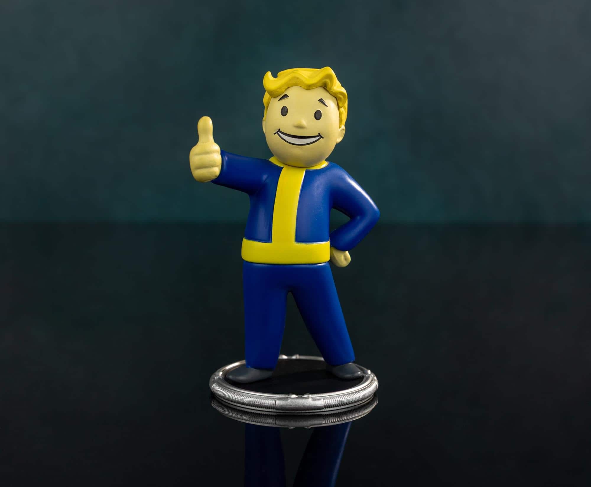 Toynk Fallout Vault Boy Thumbs Up 3 Inch Mini Figure Blue 2631673