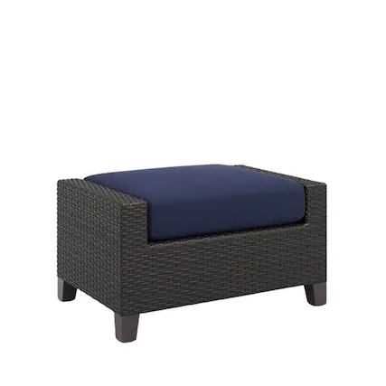 Front. Outdoor Escape - Brown Outdoor Ottoman Set of 2, Foot Rest Ottomans for Patio Use - Brown.