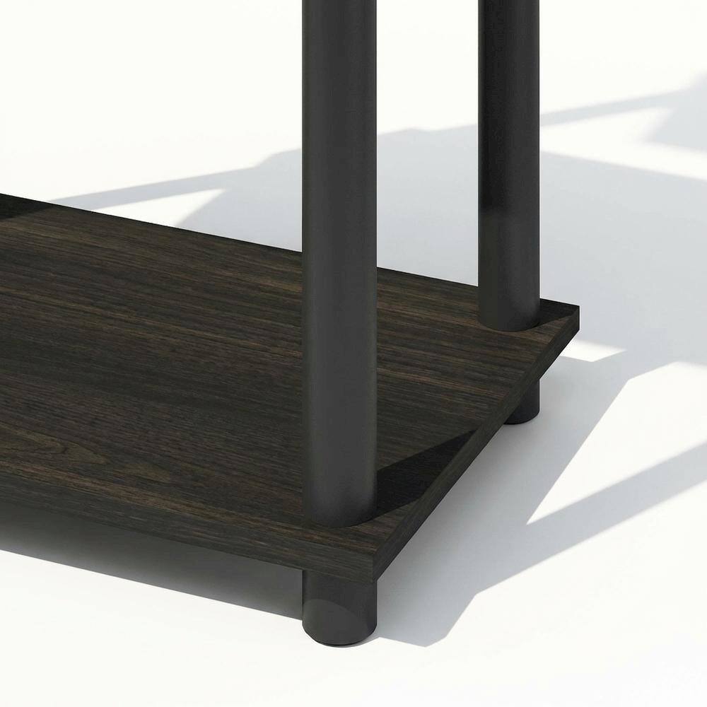 Alt View 2. FurniFact - Wooden bookcase with simple design and sturdy construction - Espresso.