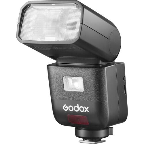 Left. Godox - Godox V480 F V480-F TTL Flash for Fujifilm, 2.4G Wireless Speedlite Fuji - Black.