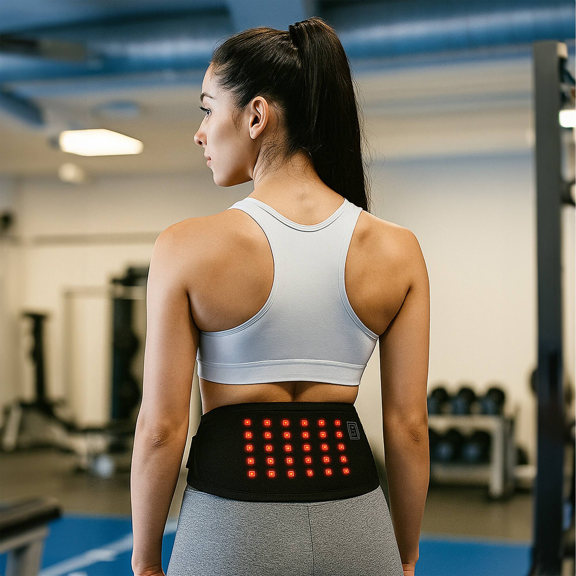 Left. Pursonic - Pursonic Red Light Therapy Back Wrap: Comfort & Recovery for Lower Back and Core.