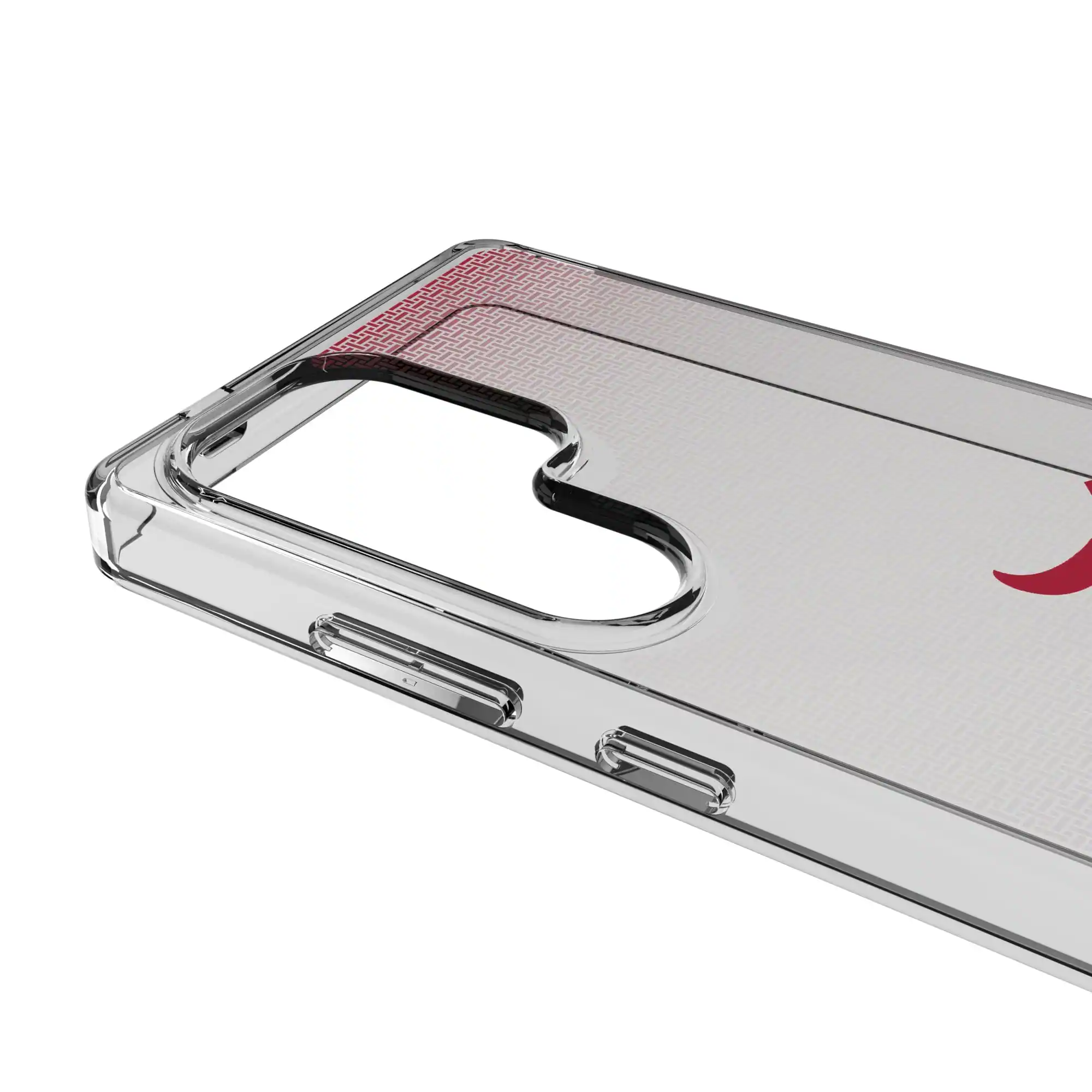 Alt View 2. Keyscaper - Alabama Crimson Tide Linen Logo Galaxy Clear Case - S25 Ultra - Multicolor.