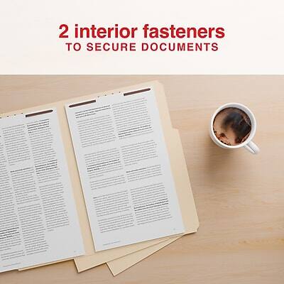 2 interior fasteners to secure documents