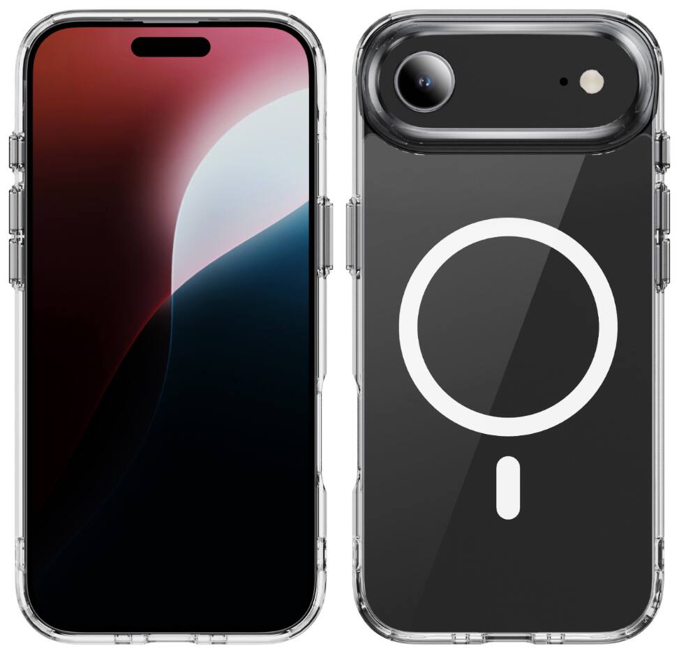 Alt View 2. Nakedcellphone - Clear Case for iPhone 17 Air Phone - Compatible with MagSafe - Clear.