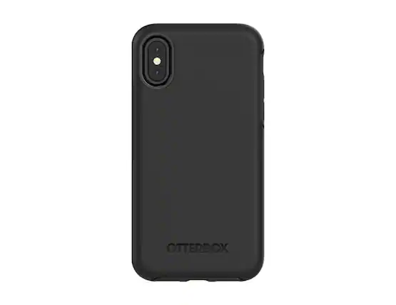 Front. OtterBox - OtterBox iPhone Xs & iPhone X Symmetry Series Case | Color: Black - Black.