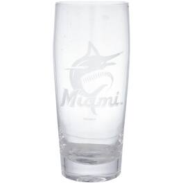 The Memory Company - Miami Marlins 16oz. Clubhouse Pilsner Glass - Multicolor