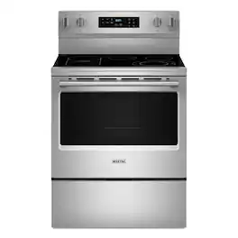 Maytag - 30-Inch Wide Electric Range With No Preheat Air Fry and Air Baking - 5.3 cu. ft - Stainless Steel