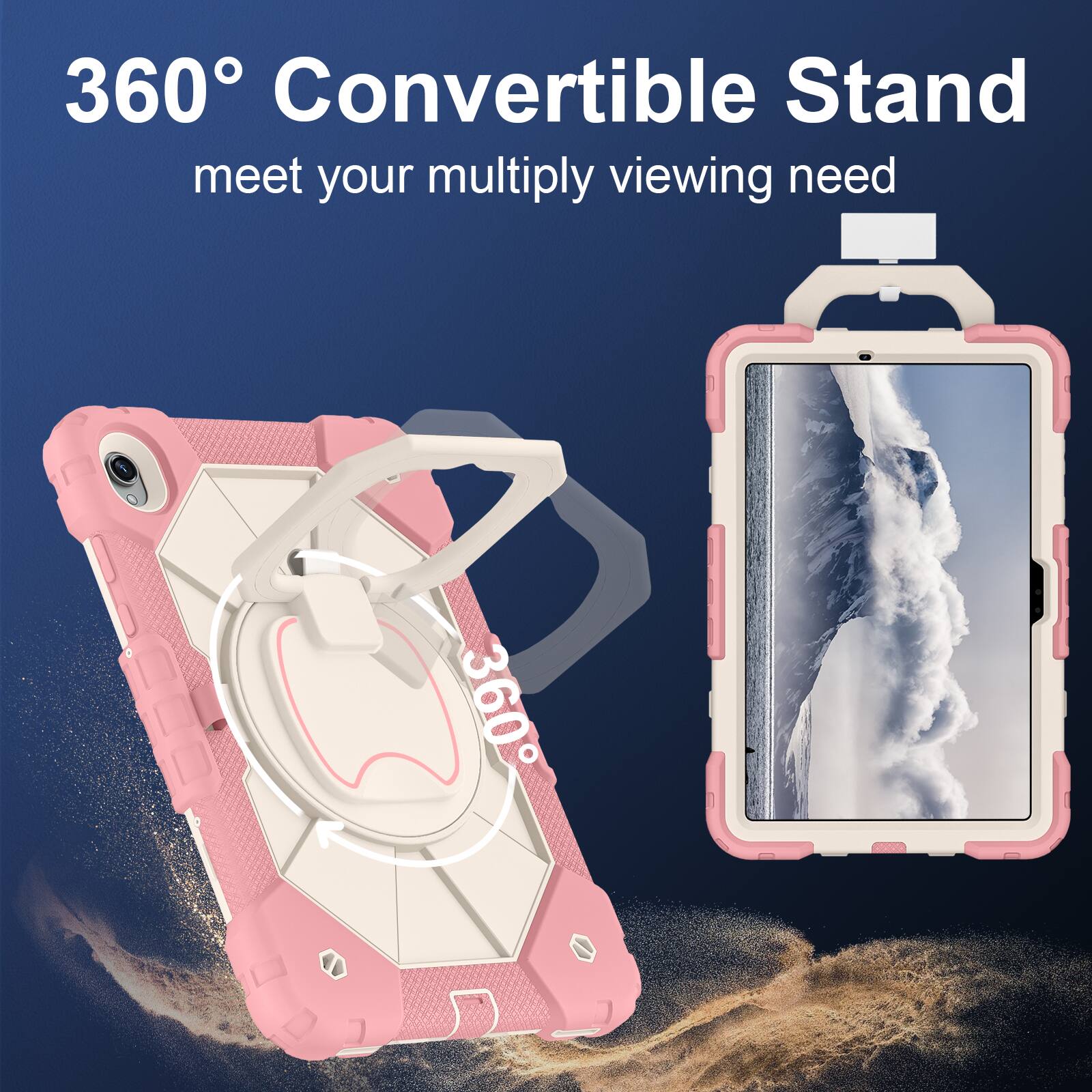 360° Convertible Stand  
meet your multiply viewing need