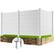 Front. VEVOR - Outdoor Privacy Screens, 50" W x 50" H Air Conditioner Fence, Pool Equipment Enclosure, Horizontal Vinyl Privacy Fence - White.