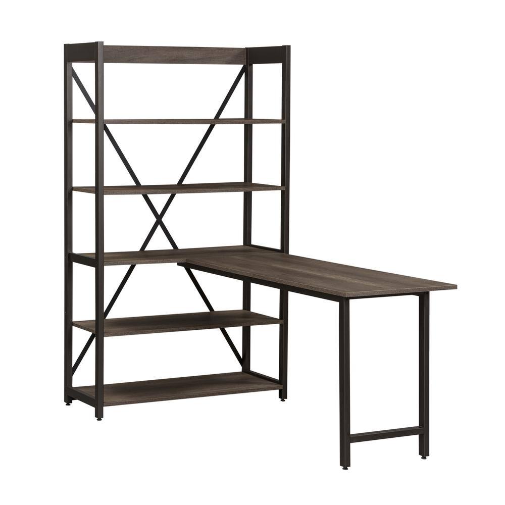 Alt View 1. Liberty Furniture Industries - Tanners Creek Desk and Bookcase Set in Graystone - Gray.