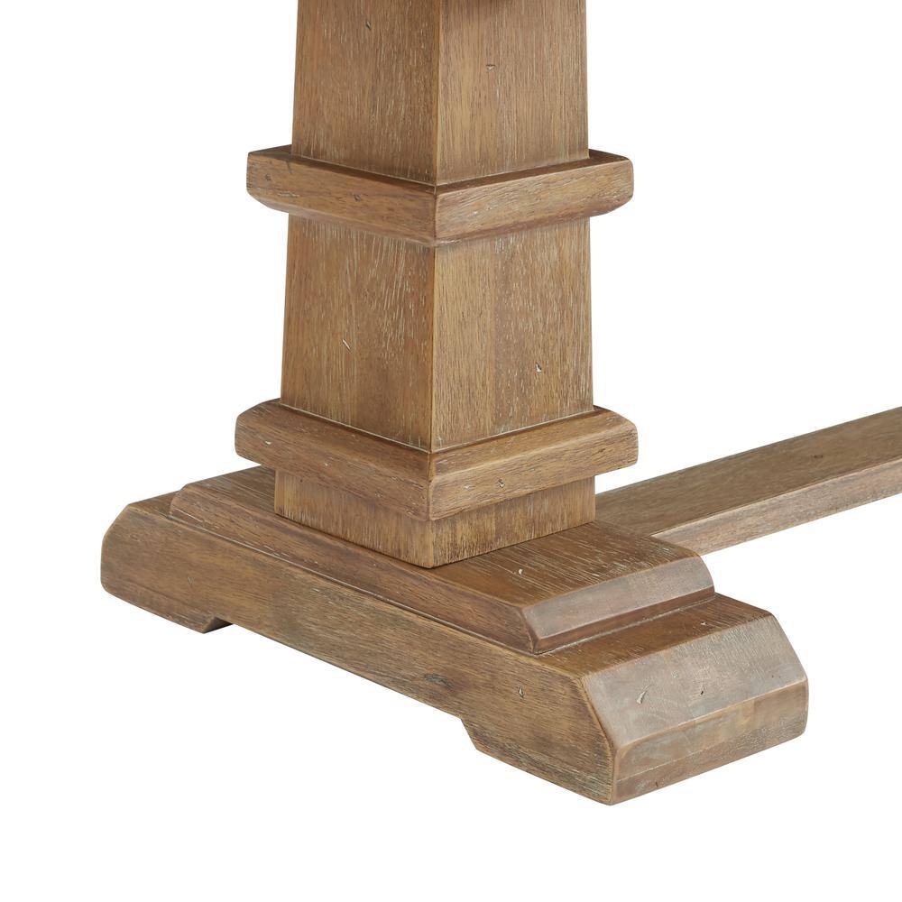 Angle. Crosley Furniture - Joanna Dining Bench - Rustic Brown.