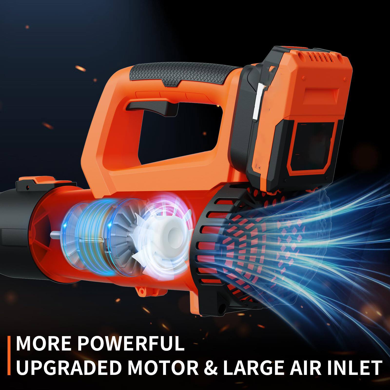 MORE POWERFUL UPGRADED MOTOR & LARGE AIR INLET