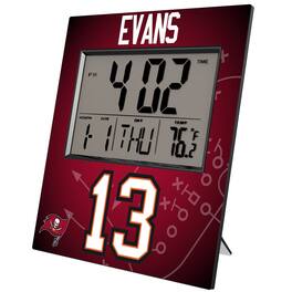 Keyscaper - Mike Evans Tampa Bay Buccaneers Digital Desk & Wall Clock - Multicolor