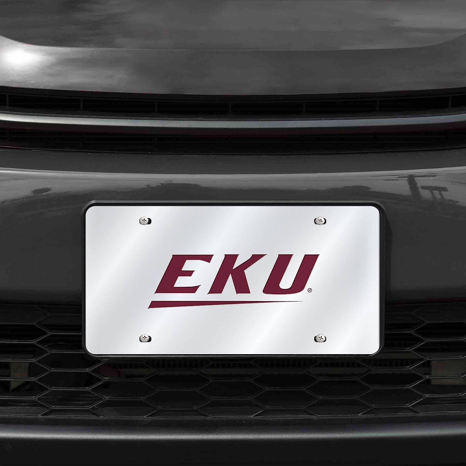 Alt View 1. Rico Industries - Eastern Kentucky Colonels Mirrored Laser Cut License Plate Laser Tag - Multi.