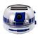 Front. Uncanny Brands - Star Wars R2-D2 Deluxe Toaster - Silver.