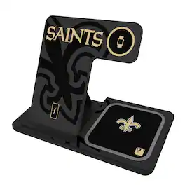 Keyscaper - New Orleans Saints 3-In-1 Wireless Charger - Multicolor