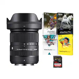 Sigma - 18-50mm F2.8 DC DN Contemporary Lens (Fujifilm X-Mount) Bundle