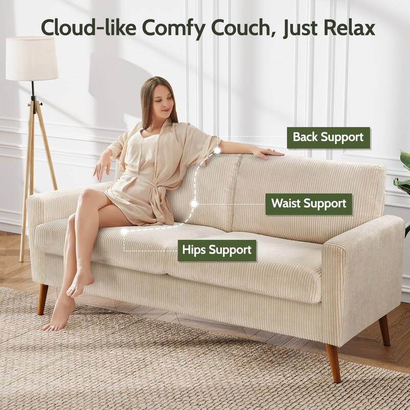 Cloud-like Comfy Couch, Just Relax

- Back Support
- Waist Support
- Hips Support