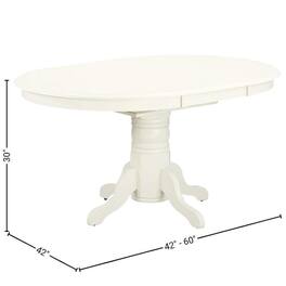 FurniFact - White 5 Pc Kitchen Table Chairs Set of 4 - Brown