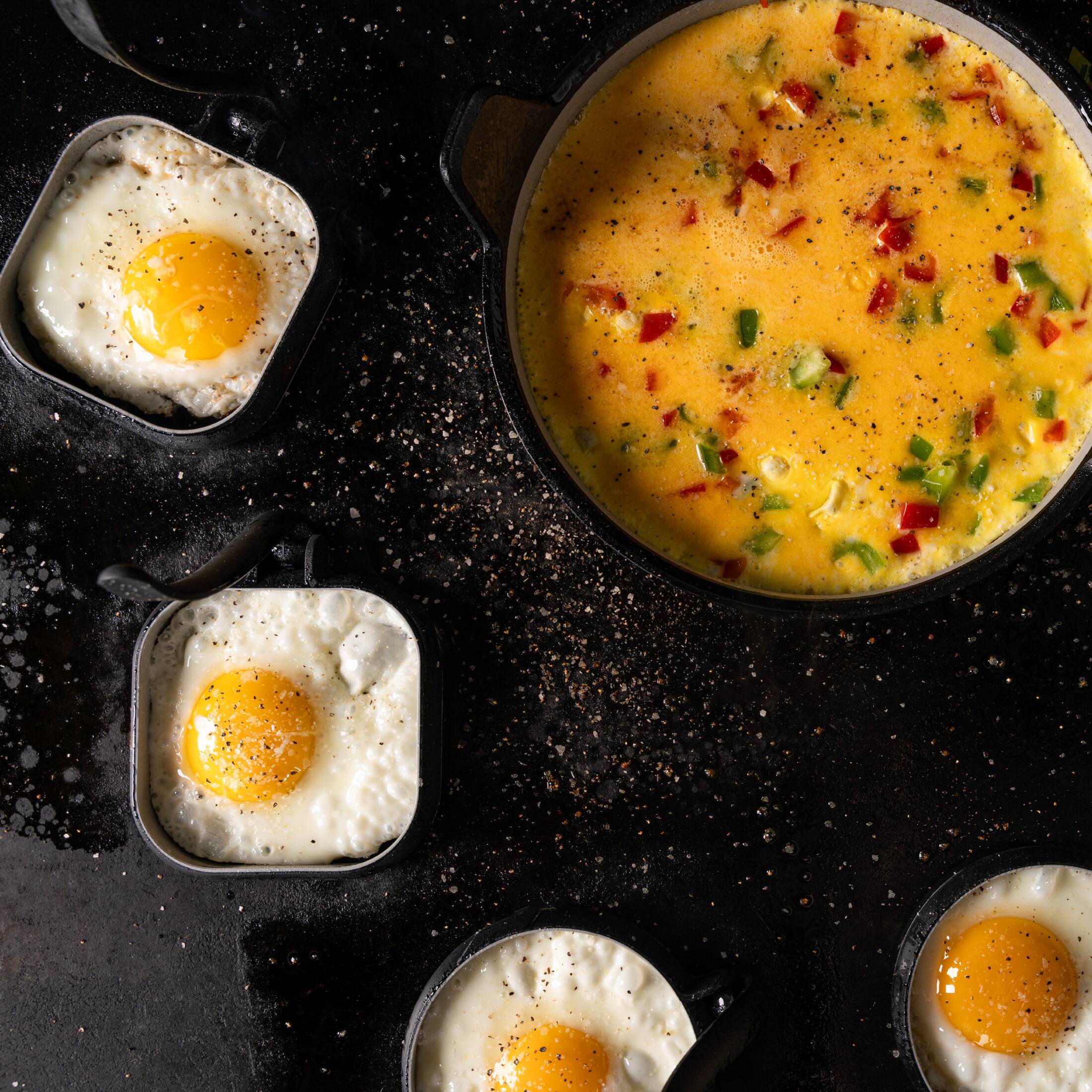 Alt View 13. Blackstone - 7-Piece Egg and Omelet Ring Kit - Silver.