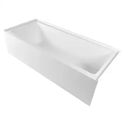 Front. VEVOR - Alcove Bathtub, 71.9" x 32" Contemporary Alcove Acrylic Bathtub, Soaking Bath Tub with Right Hand Drain & Overflow Hole - White.