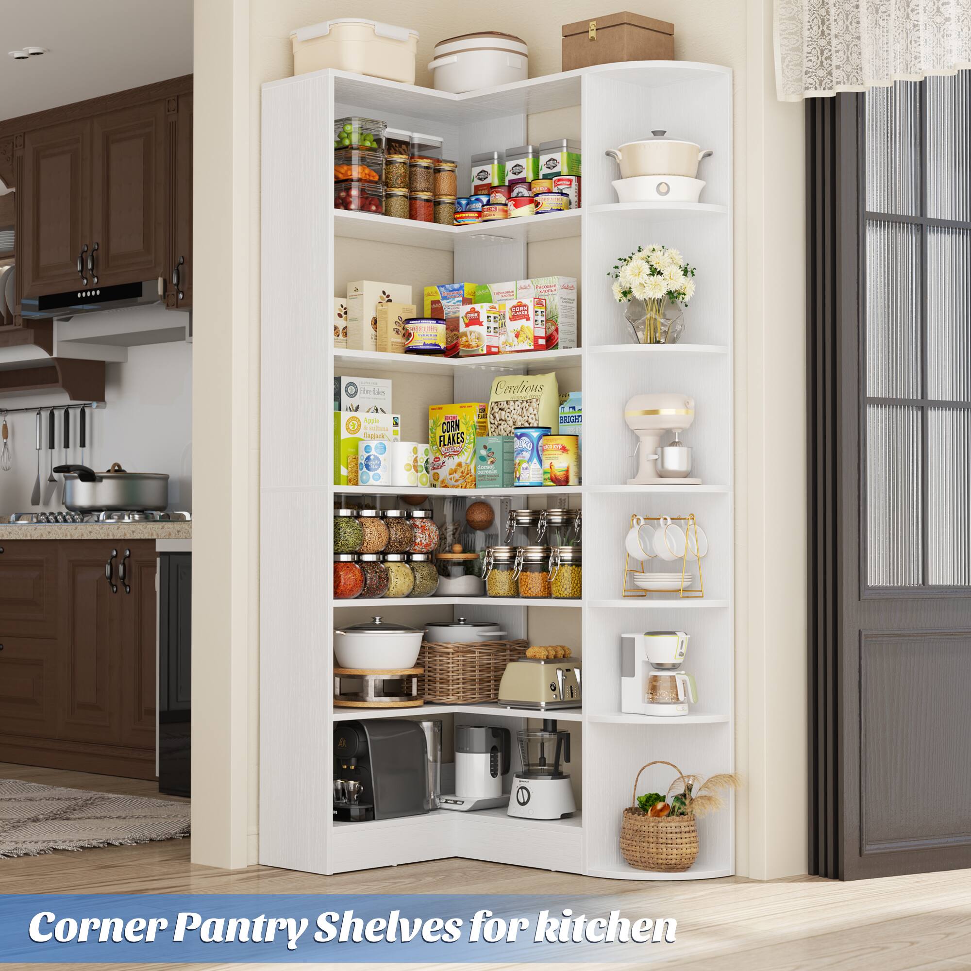 Corner Pantry Shelves for kitchen