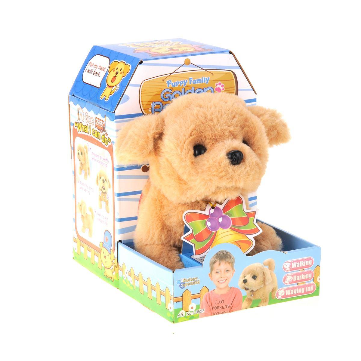 Puppy Family Golden

- Pat my head, I will bark.
- See what I can do!

Walking
Barking
Wagging tail

TAO WORKERS
No.30552