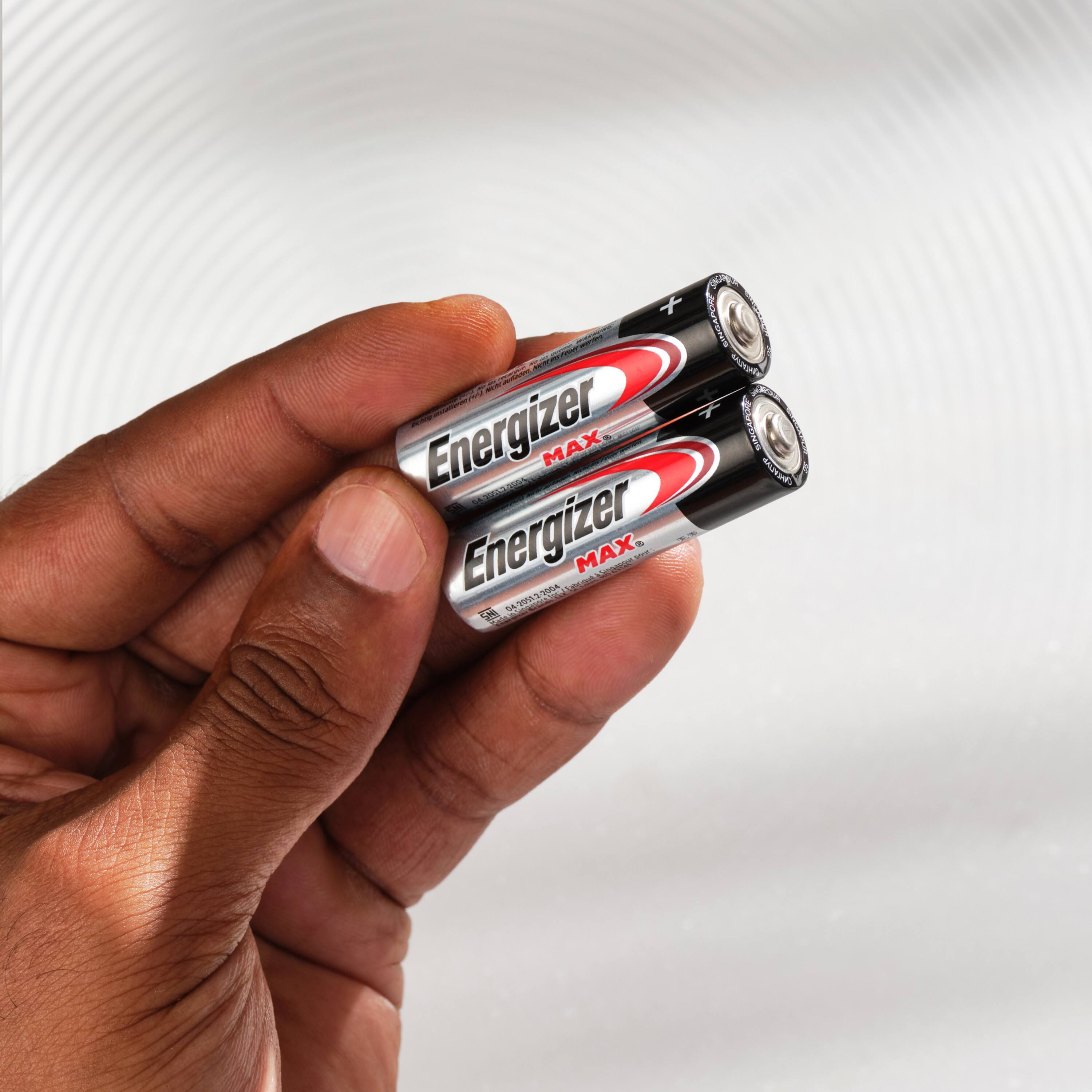Alt View 11. Energizer - MAX AA Batteries (6 Pack), Double A Alkaline Batteries - Silver.