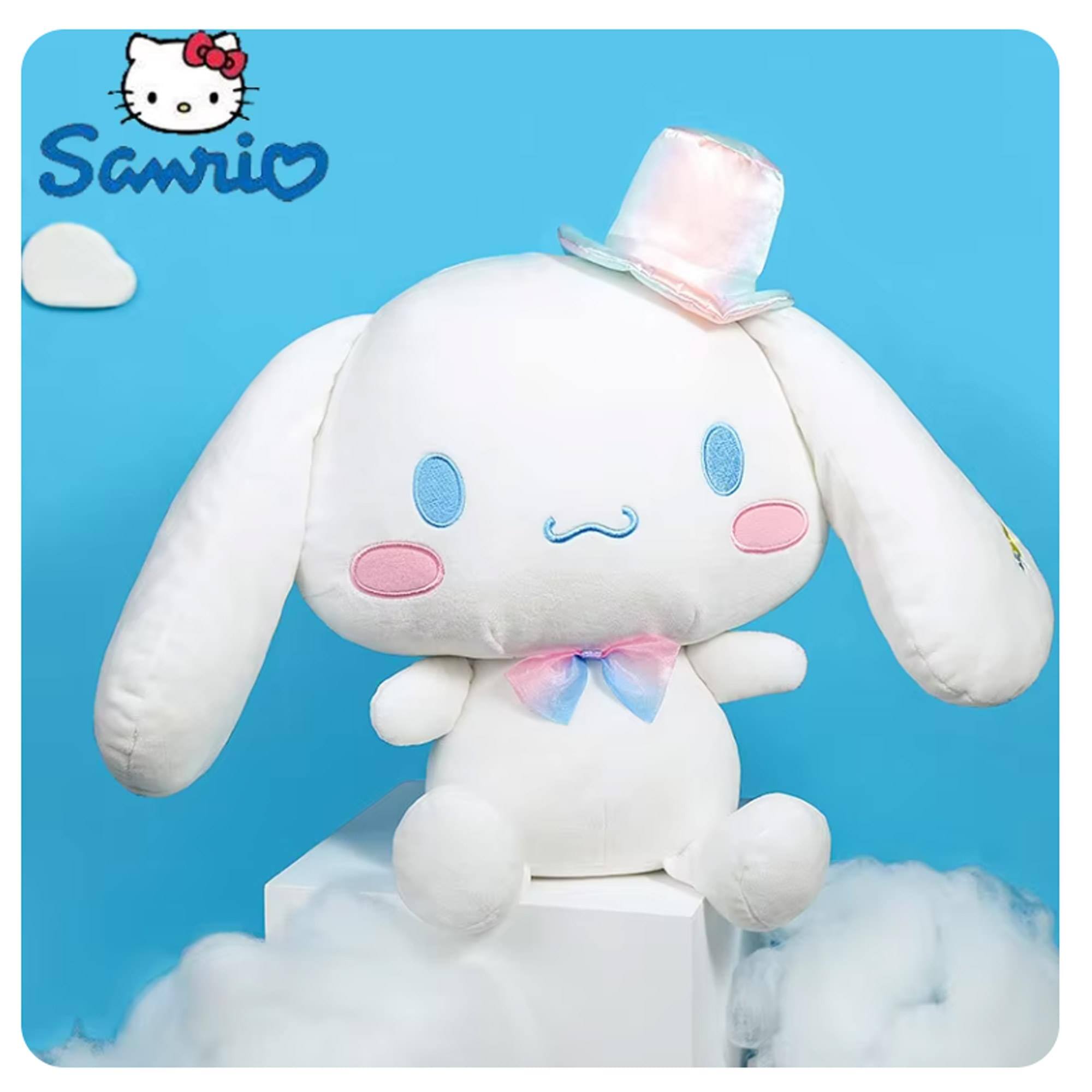 Alt View 2. Fiesta - Sanrio Cinnamaroll in Top Hat 9.5 Inch Plush - White.