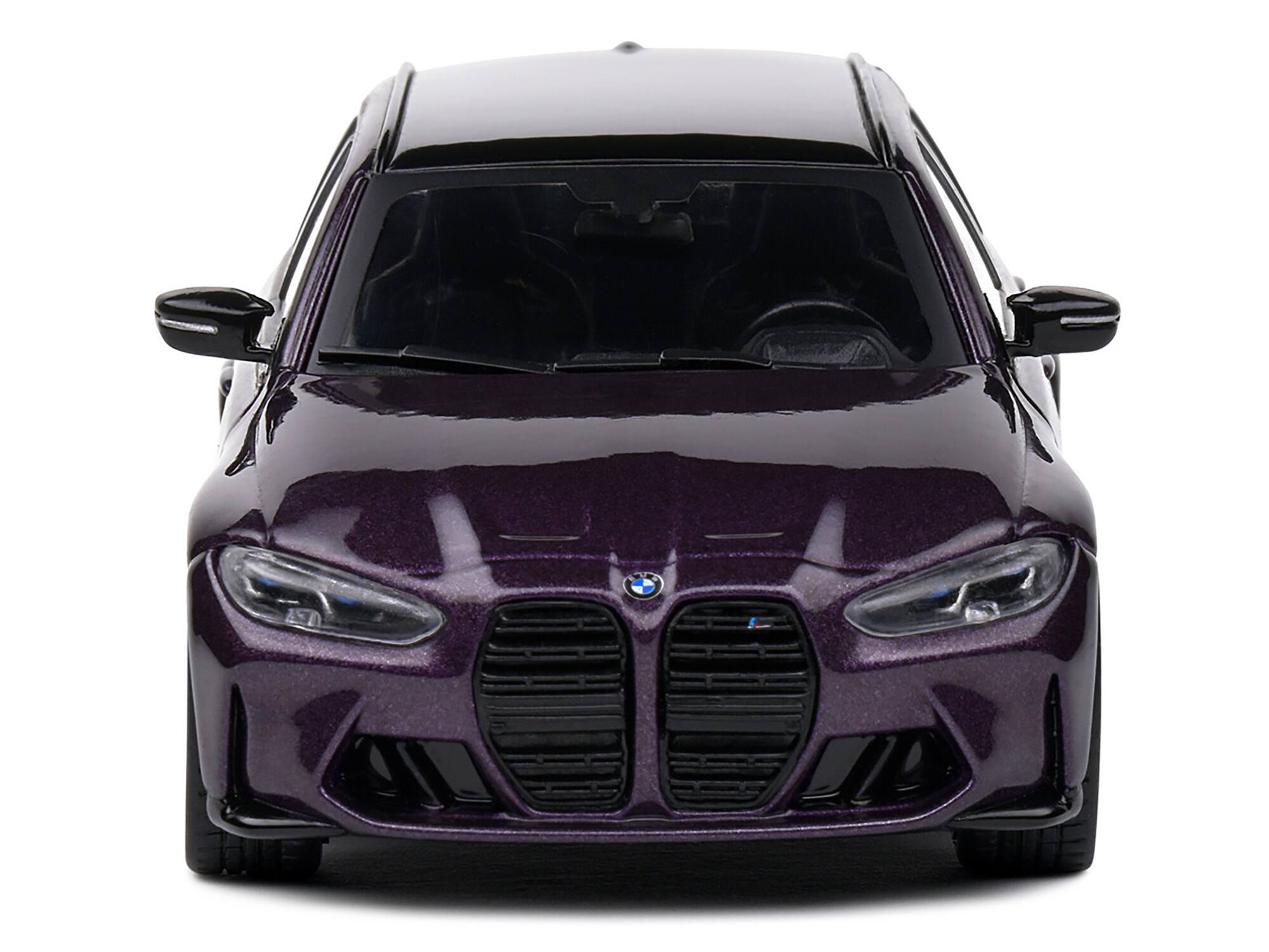 Back. Solido - 2023 BMW M3 Touring (G81) Competition Daytona Violet Metallic with Black Top 1/43 Diecast Model Car by Solido - Violet Metallic with Black.