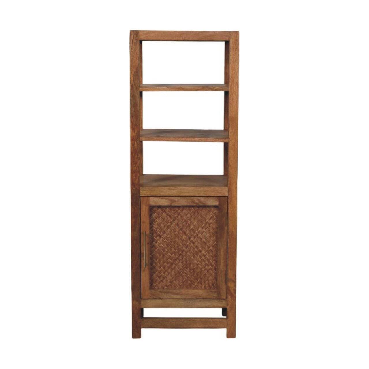 Front. Artisan Furniture - Artisan Furniture Solid Wood Solid Wood Open Shelf Unit with Cabinet - Brown.