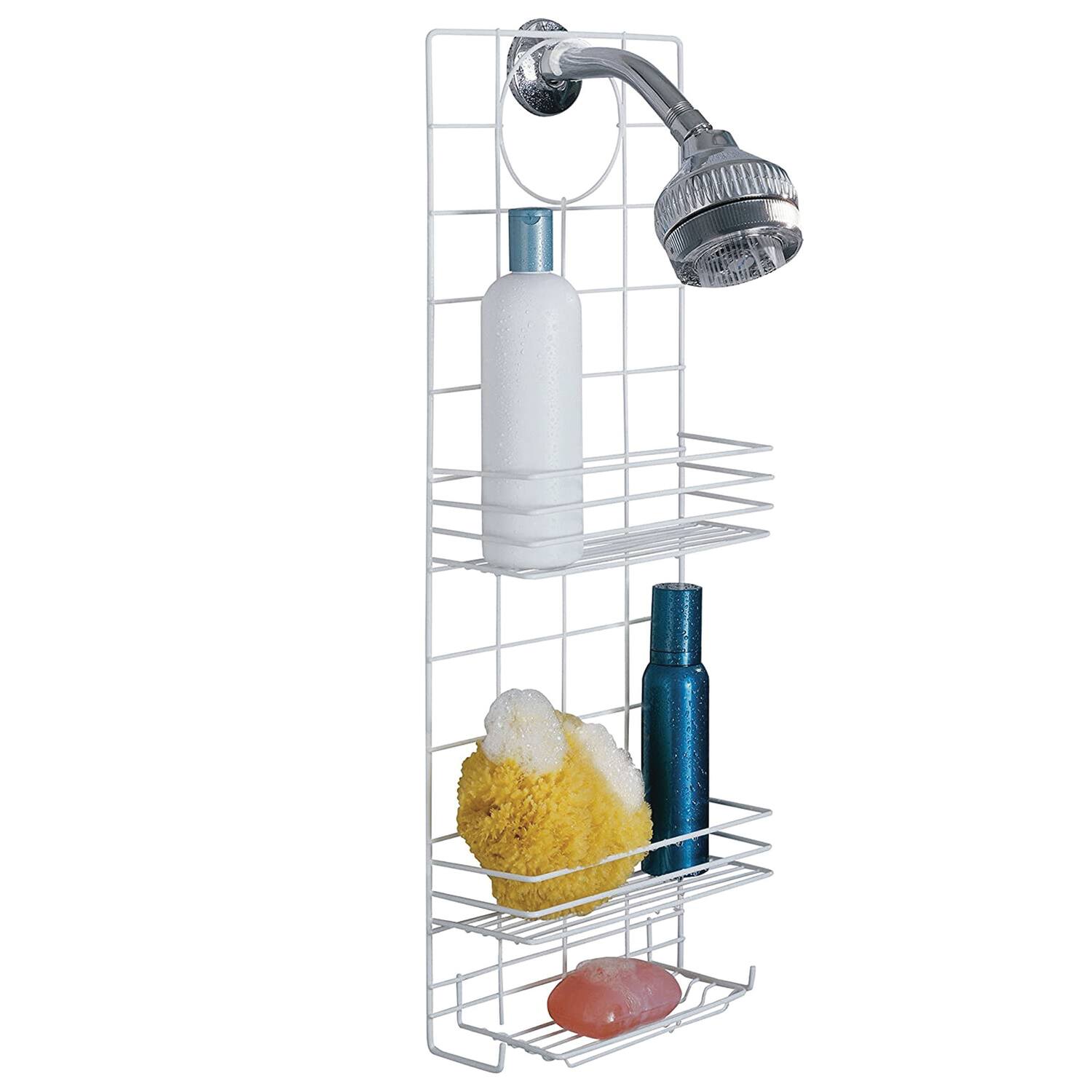 Angle. Better Houseware - Better Houseware 888/w White-coated Steel Shower Caddy - white.
