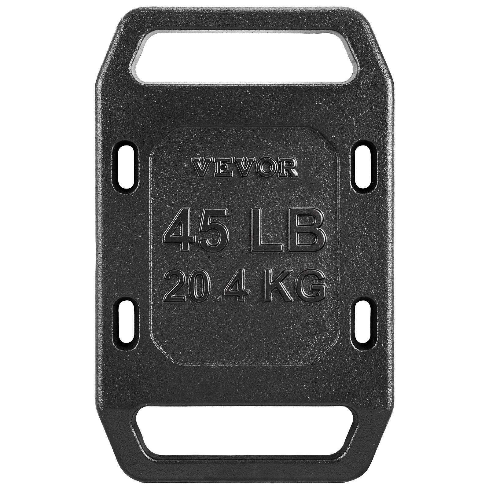 Alt View 5. VEVOR - Cast Iron Ruck Weights for Backpack, 45LB Single Ruck Plate, Weight Plate with Smooth Handle,Textured Finish for Rucking - Black.