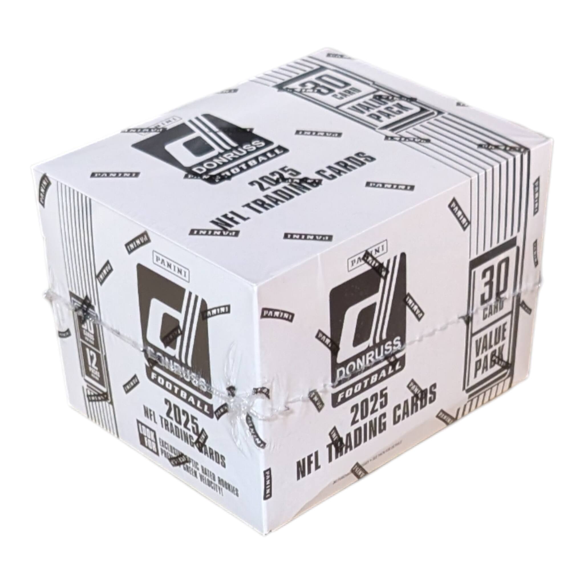 Donruss Football 2025 NFL Trading Cards  
30 Card Value Pack  
Panini  
Look for Trading Cards Enclosed  
Donruss Football 2025