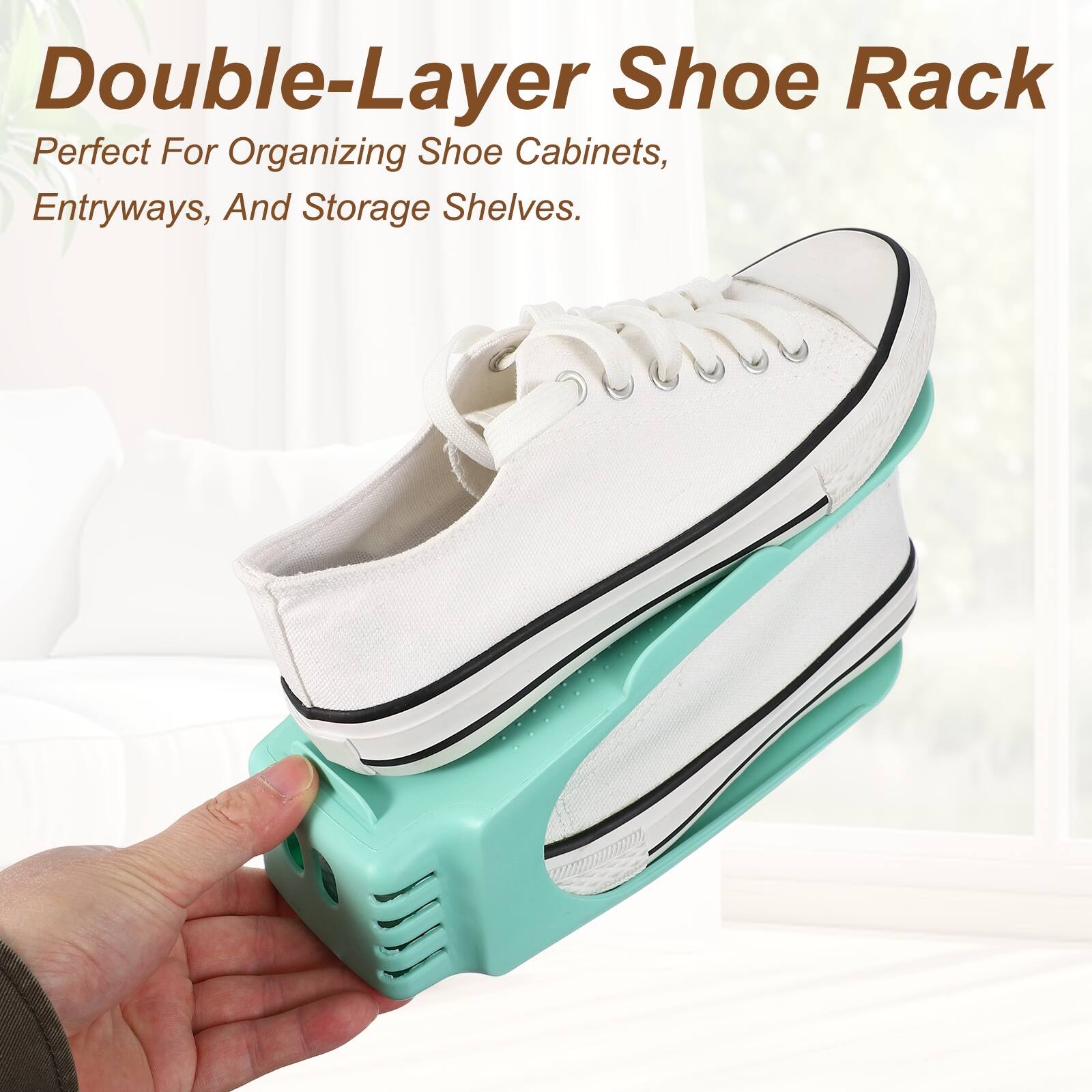 Double-Layer Shoe Rack  
Perfect For Organizing Shoe Cabinets, Entryways, And Storage Shelves.